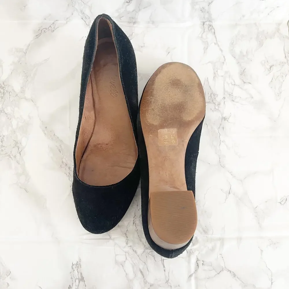 MADEWELL The Sofie Pump Suede Black 7.5